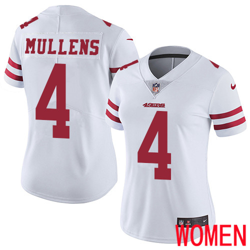 San Francisco 49ers Limited White Women Nick Mullens Road NFL Jersey #4 Vapor Untouchable